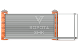 Откатные ворота 3600×2200 ЗМК-7528