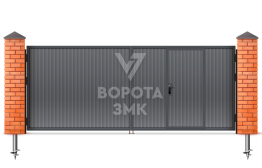 Распашные ворота 2250×2000 из профильной трубы ЗМК-5362